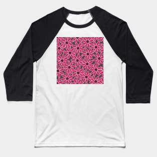 Daisy Garden - Hot Pink 2 Baseball T-Shirt